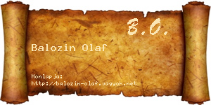 Balozin Olaf névjegykártya